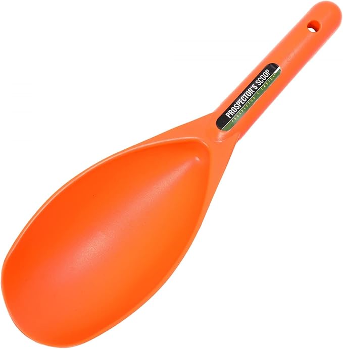 ASR Outdoor 12.5 Inch Prospecting Large Sand Scoop Plastic Trowel for Metal Detector Gold Panning, Orange