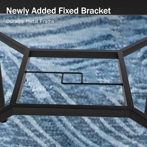 32" x 32" x 38" Bar Height Outdoor Table Square for 4 Metal Black