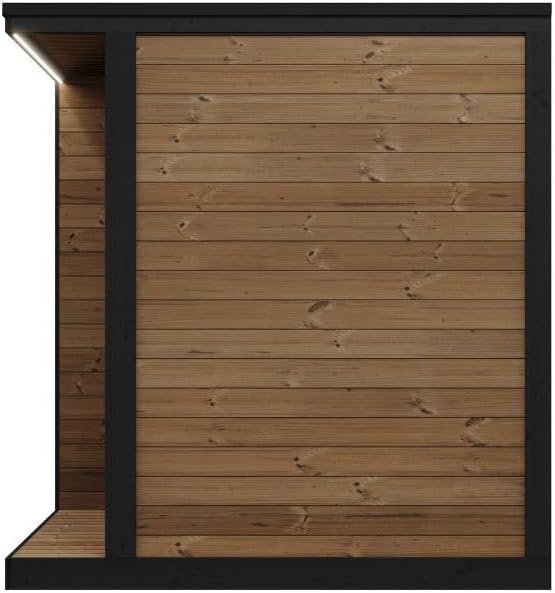 GL4 Outdoor Sauna Kit, Garden Luxury-Series Outdoor DIY Sauna Kit, Thermo-Spruce, up to 4 Persons Bundles (Sauna Heater and Sauna Stones Included) (HIVE MINI 6 WiFi - Mirror)