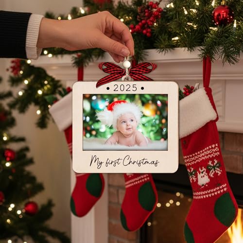 Baby's First Christmas Photo Frame Ornament 2025