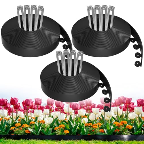 200ft 1.5in Tall Landscape Edging Kit with 300 Metal Spikes (200 Foot)