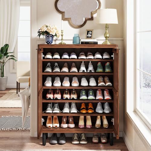 6 Tier Shoe Cabinet with Shutter Doors