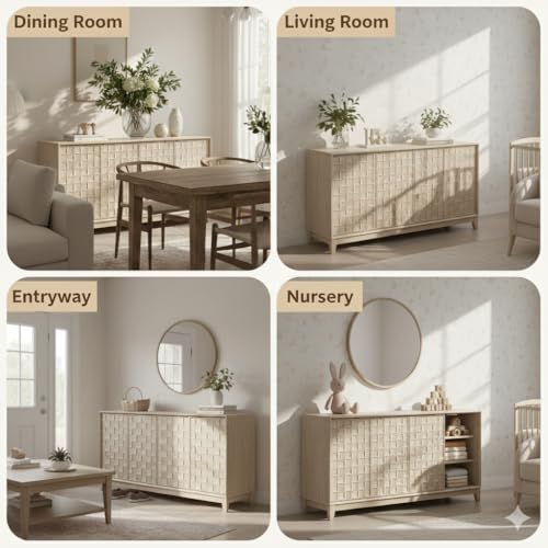 60" Sideboard Buffet Cabinet with Storage