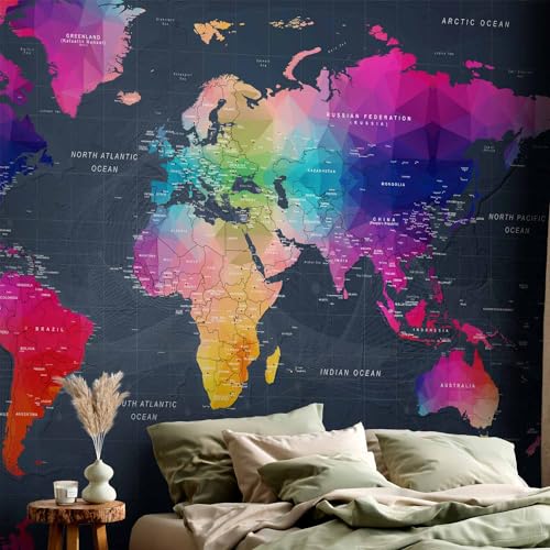 Wall Mural World Map 154"x110" (118.18 Sq Ft)