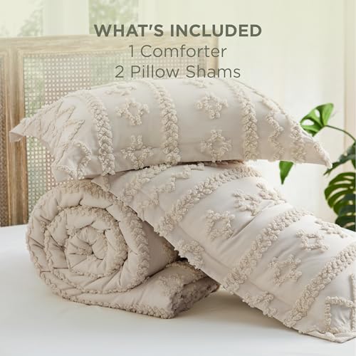 Tufted Boho Comforter Set King Size