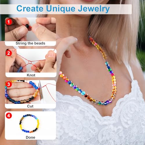 About 1200PCS 6mm Crack Glass Beads (1200 Count)