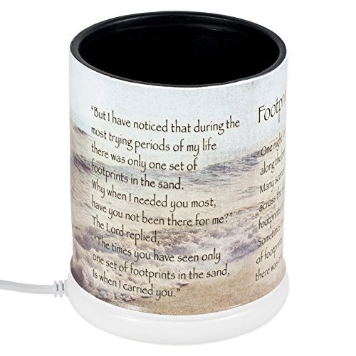 Footprints in The Sand Ceramic Stoneware Electric Large Jar Candle Warmer