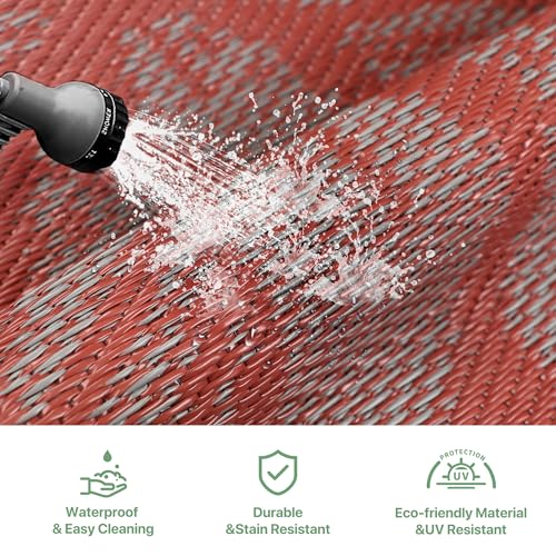 Outdoor Rug Waterproof Plastic Rugs for Patio (80 Sq Ft)