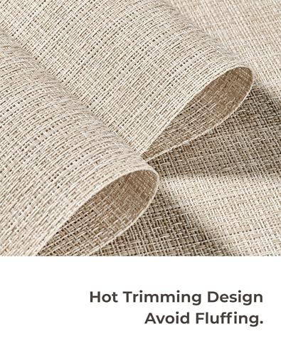 Woven Vinyl Beige Placemats Set of 8 (8 Count)