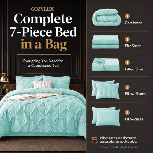 King Size Comforter Set Spa Blue