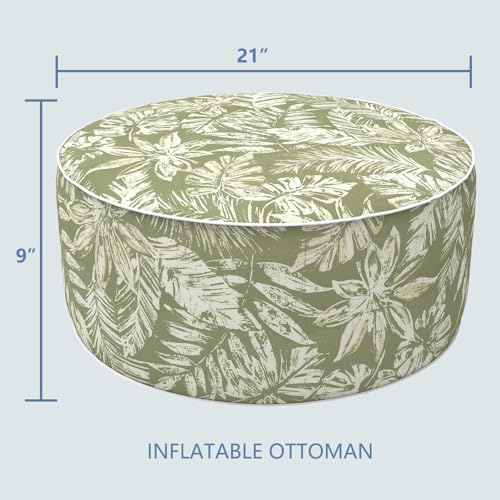 Inflatable Stool Ottoman Footrest with Handle