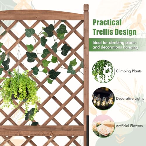 60” Raised Garden Bed with Trellis