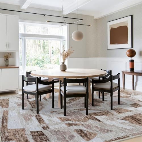 Brown 5X7 Area Rugs for Living Room Bedroom (35 Sq Ft)