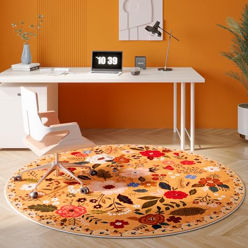 Round Area Rug 6ft Washable