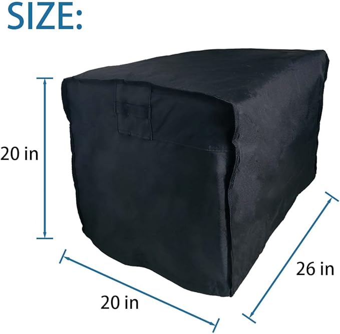 Waterproof Generator Cover 26 x 20 x 20 inch, for Most Generators 3000-6500 Watt, Heavy Duty Thicken 600D Polyester,Weather and UV Resistant