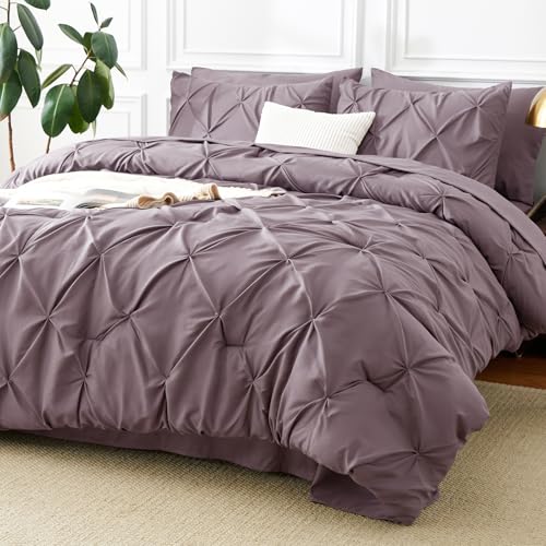 Oversized Queen Comforter Set Grayish Purple