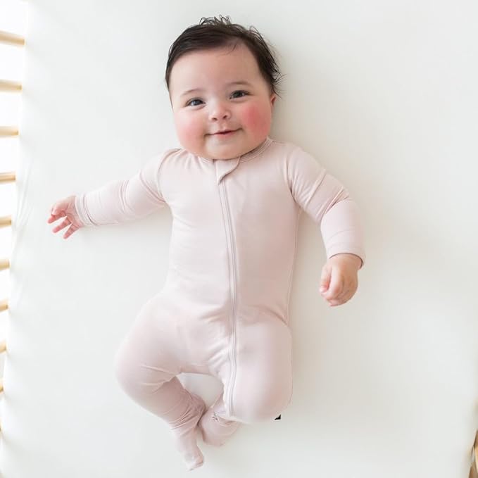 KYTE BABY Unisex Zipper Closure Footies, Rayon Made From Bamboo, 0-24 Months