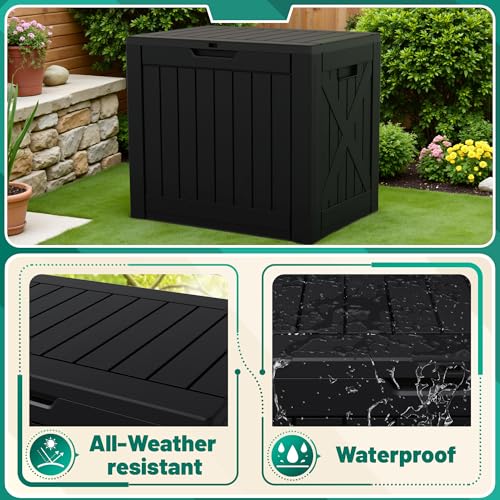 40 Gallon Deck Box Lockable Outdoor Storage Box Waterproof for Patio