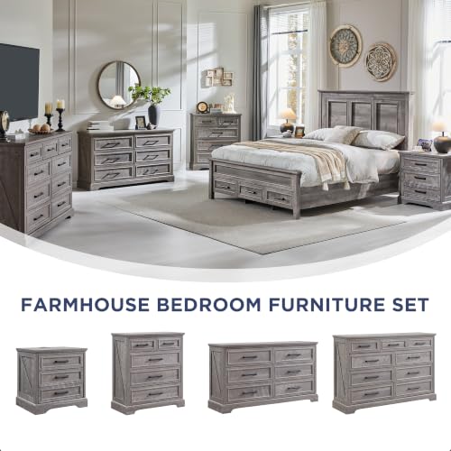 22" Farmhouse 3 Drawer Dresser for Bedroom
