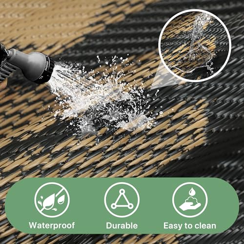 Outdoor Rug Waterproof Plastic Rugs for Patio (40 Sq Ft)