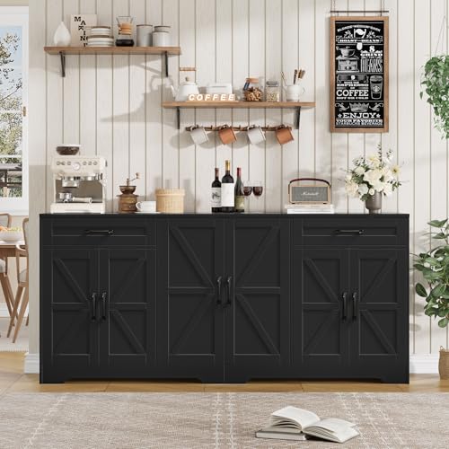 71” Large Sideboard Buffet Cabinet with Storage