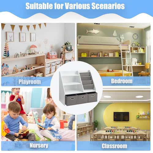 Kids Bookshelf and Toy Storage