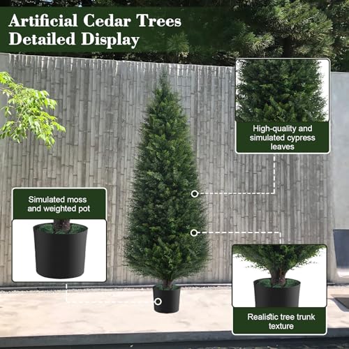 2Pack 4FT Artificial Cedar Tree (2 Count)