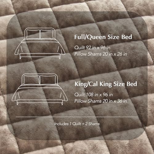Channel Box Stitch Velvet Quilt Set