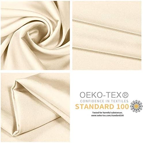 100% Mulberry Silk Pillowcases Set of 2 for Hair and Skin and Super Soft and Breathable Standard Size Nature Silk Pillowcases (Standard, Buff Beige)