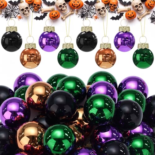 32 Pcs 1'' Mini Glass Halloween Ornament (32 Count)