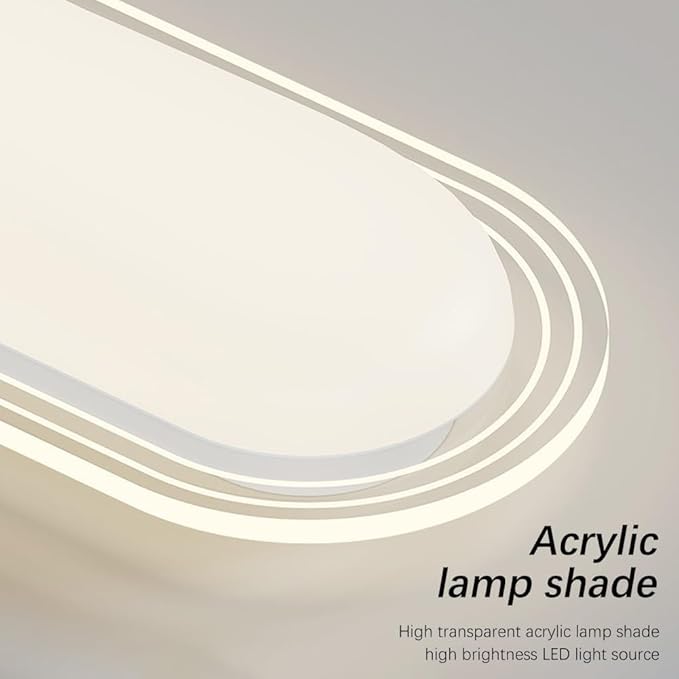 Modern LED Flush Mount Ceiling Light, Dimmable Tri-Color Panel Light