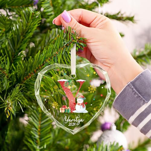 Personalized Christmas Ornaments with Initial Name
