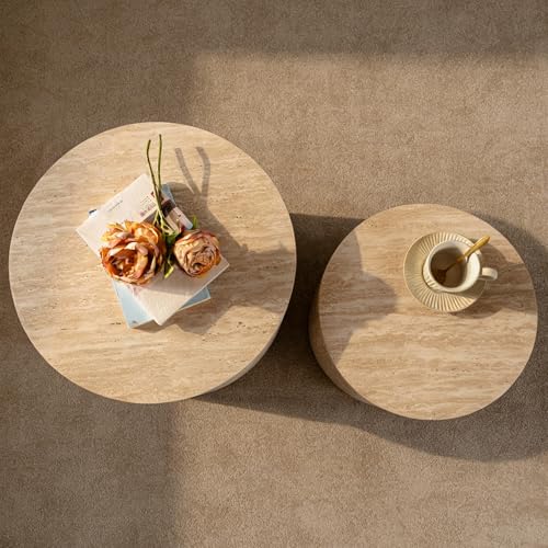 Nesting Round Coffee Table Set of 2 (2 Count)