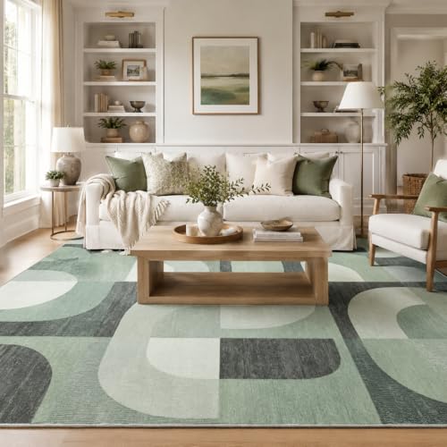 8X10 Area Rugs Modern Abstract Non Slip Washable Large Carpet for Living Room Bedroom (80 Sq Ft)