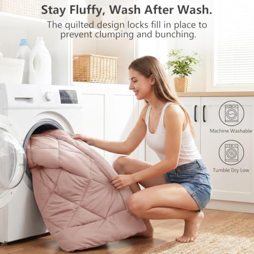 King Size Comforter Set Dusty Pink
