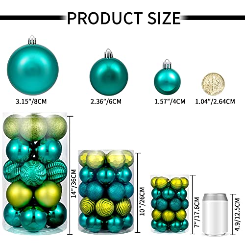 24ct Christmas Ball Ornaments Shatterproof Xmas Tree Hanging Balls Decorations Perfect for Holiday Wedding Christmas Decor (24 Count)