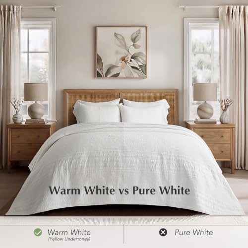 HOME 100% Cotton Quilt Set Oversized Cal King
