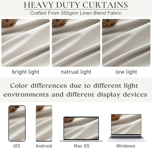 Birch Unique 80 Inch Pinch Pleated Curtains Blackout for Bedroom 2 Panel Set (2 Count)