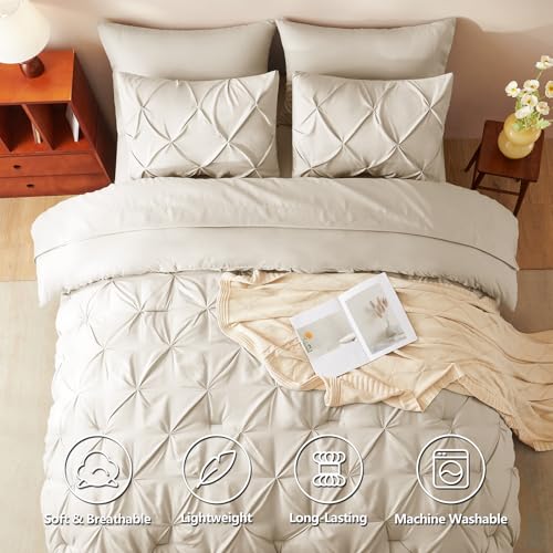 Queen Comforter Set Oatmeal
