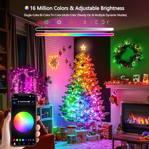 Connectable 33ft 100 LED Color Changing String Lights for Bedroom