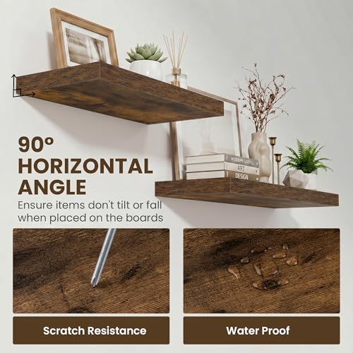 36 Inch Floating Shelves for Wall Set of 2