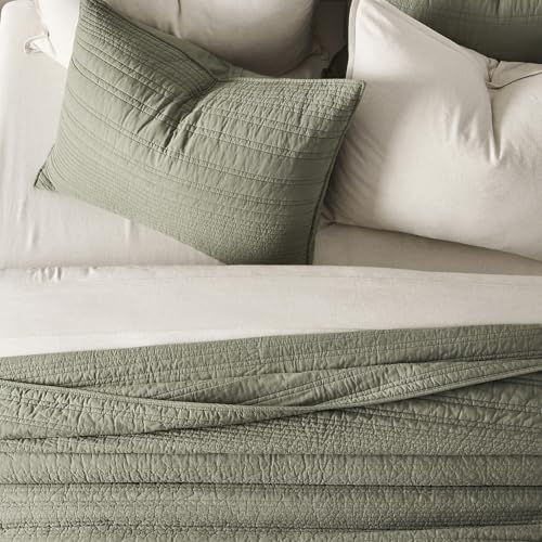 HOME 100% Cotton Modern Lines Quilt Set King Size