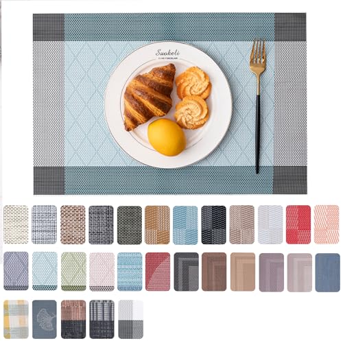 Placemats Set of 6 Washable Indoor (6 Count)