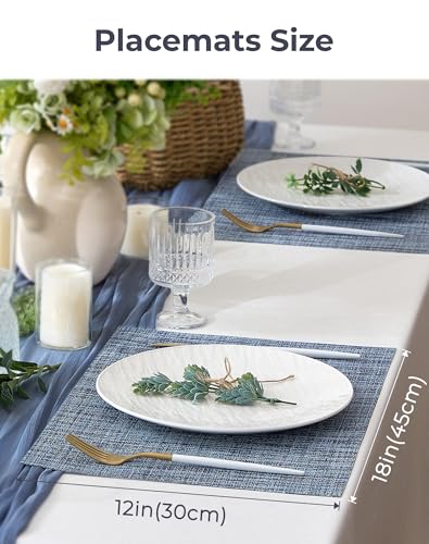 Deep Navy Woven Placemats Set of 6 (3 Count)