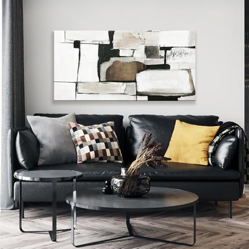 Canvas Art Wall Decor Abstract Wall Art For Living Room Modern Canvas Abstract Wall Decor Prints Pictures Brown Grey Wall Art For Hotel Home Artwork 24x48 Inch