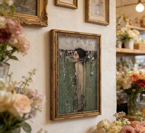 Vintage Gold Framed Ophelia Wall Art