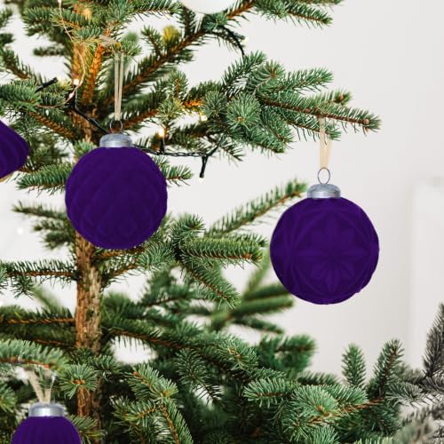 46PCS Velvet Christmas Ball Ornaments Set (46 Count)