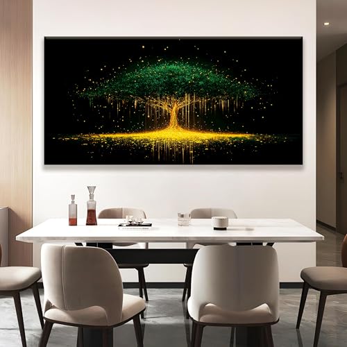 Large Black And Gold Wall Art For Living Room Canvas Art Wall Decor Modern Minimalist Tree Of Life Wall Art Paintings Pictures For Bedroom Apartment Mural Aesthetic Artwork 29 X 58 In