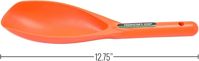 ASR Outdoor 12.5 Inch Prospecting Large Sand Scoop Plastic Trowel for Metal Detector Gold Panning, Orange
