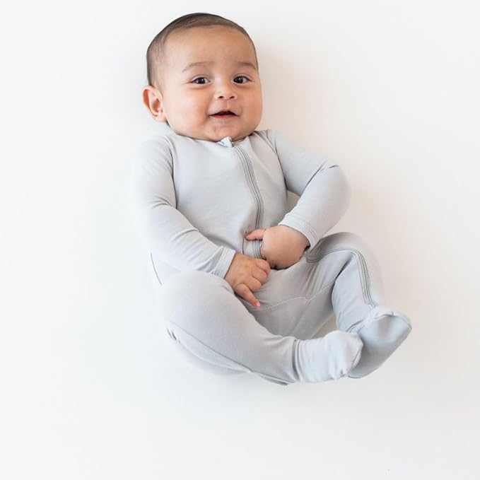 KYTE BABY Unisex Zipper Closure Footies, Rayon Made From Bamboo, 0-24 Months